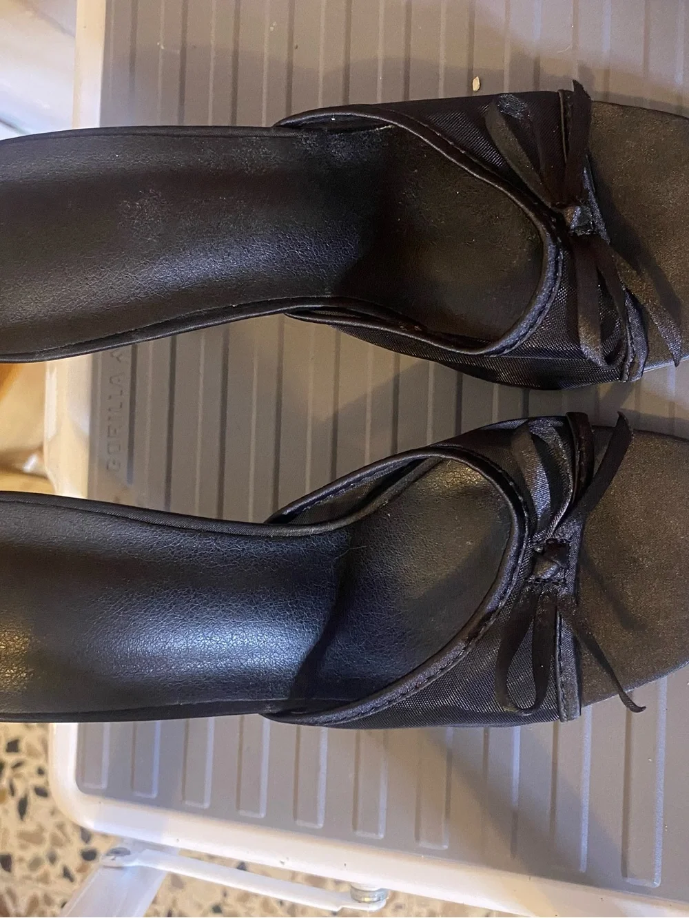 Black High Heel Mule Sandals - Sleek Women's Slide Heels